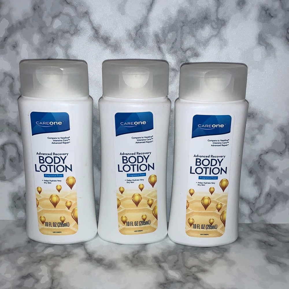 3x CareOne Body Lotion Advanced Recovery Fragrance Free